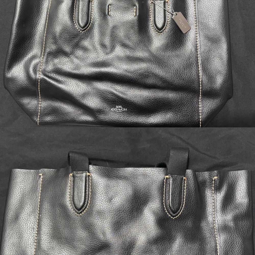 Coach Black Pebbled Leather Tote